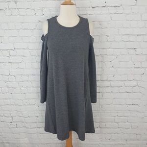 HAYDEN - LA Ribbed Cold Shoulder A-Line Dress S